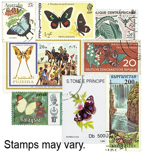 M5092 - Butterflies & Moths 50 Different Stamps