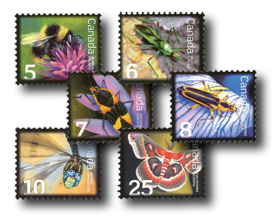 MFN293 - Canada Beneficial Insects 6 Mint Stamps