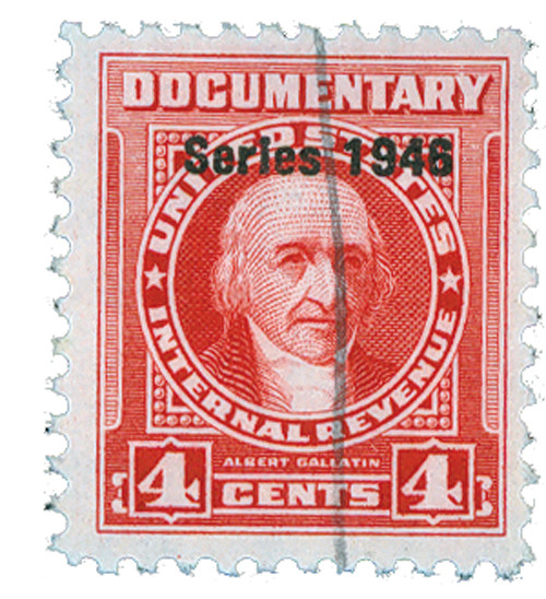 R439 - 1946 4c U.S. Internal Revenue Stamp, Carmine