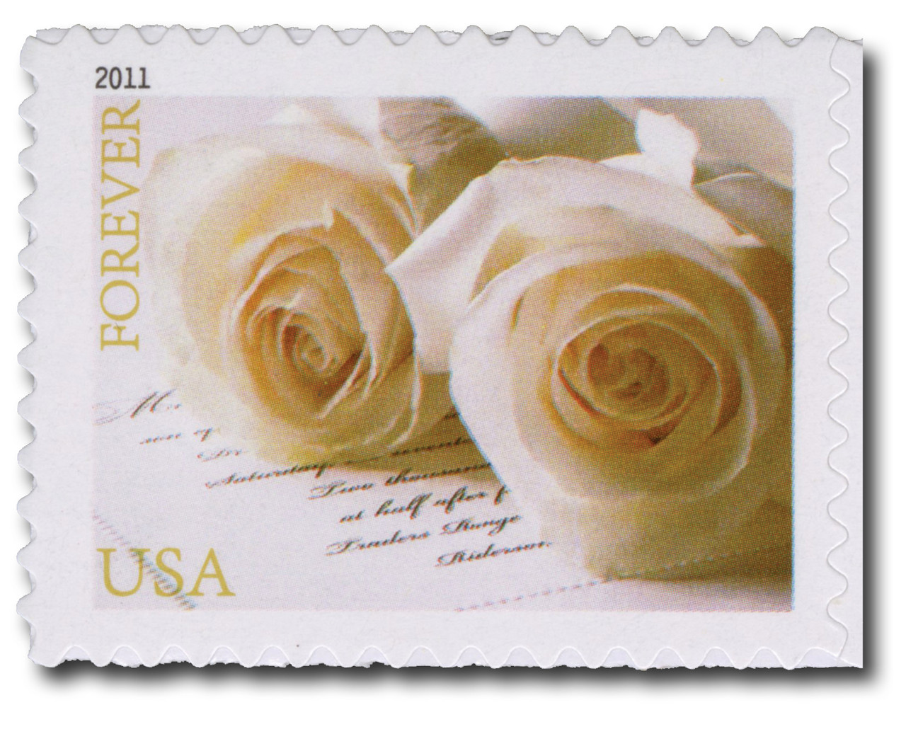 4520(CF3) - 2011 44c Wedding Roses COUNTERFEIT