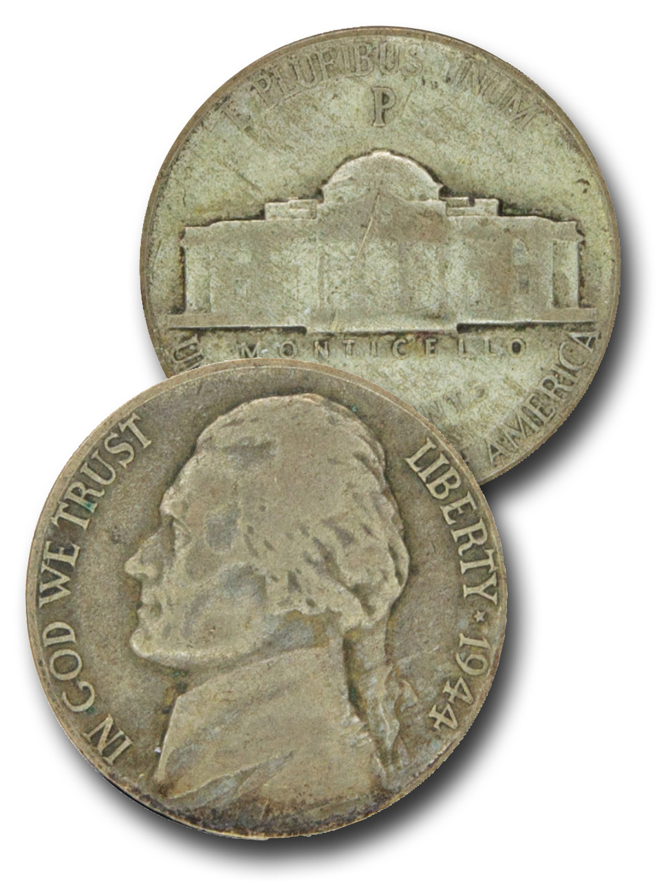 CN-944P - 1944-P War Time Nickel - Mystic Stamp Company