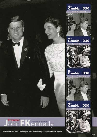 M10701 - 2010 Gambia JFK & Jackie 4v M