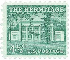 1037 - 1959 4 1/2c Liberty Series: The Hermitage - Mystic Stamp