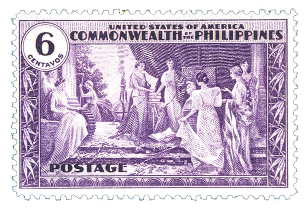 PH398 - 1935 6c The Temples of Human Progress, Deep Violet, Philippine Islands