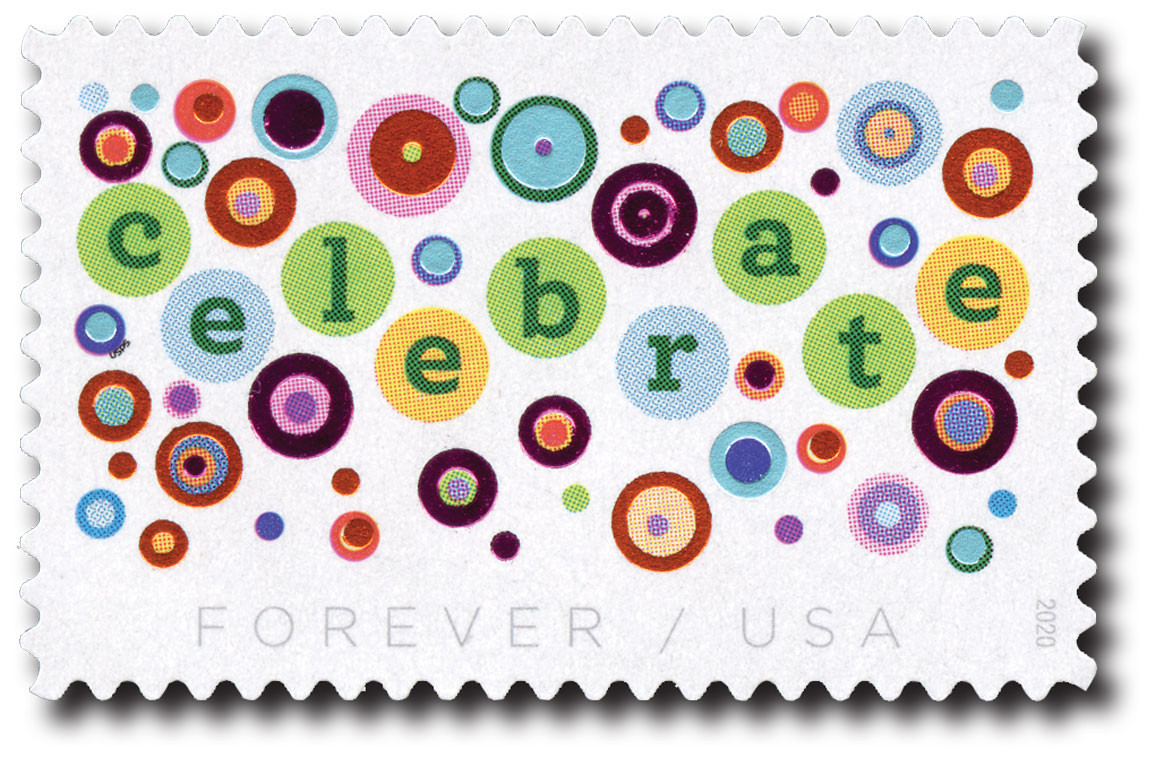 5434 - 2020 First-Class Forever Stamp - Let's Celebrate! - Mystic