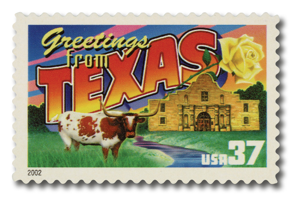 3738 - 2002 37c Greetings from America: Texas