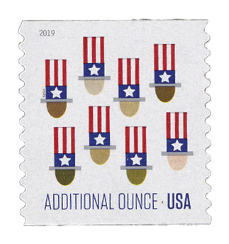 5341 - 2019 15c Uncle Sam's Hat (Reissue) - Mystic Stamp Company