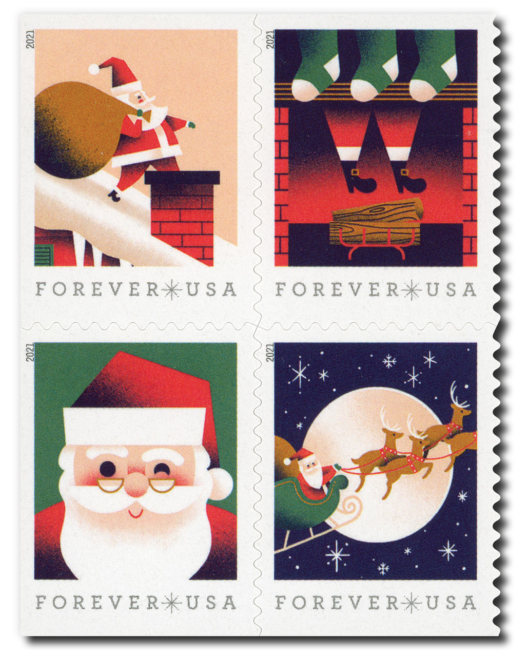 5644-47 - 2021 First-Class Forever Stamps - Christmas - Mystic
