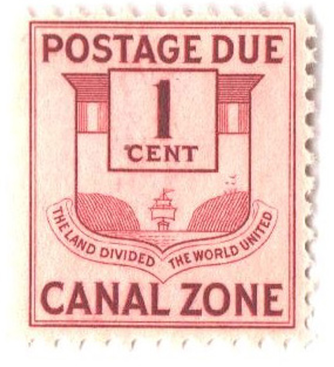 CZJ25 - 1932 1c Canal Zone Postage Due Seal, Claret
