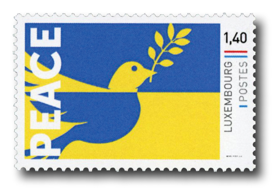 MFN524 - 2022 1,40 Peace, Support for Ukraine, 1 Mint Stamp, Luxembourg