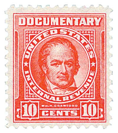 R660 - 1954 10c  U.S. Internal Revenue Stamp, Carmine, No Overprint