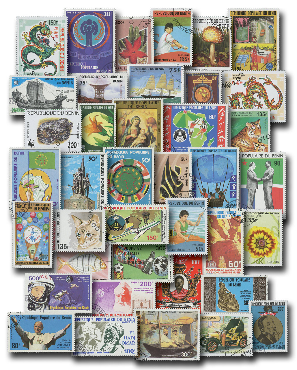 MP2096 - Benin, 190 Different Stamps