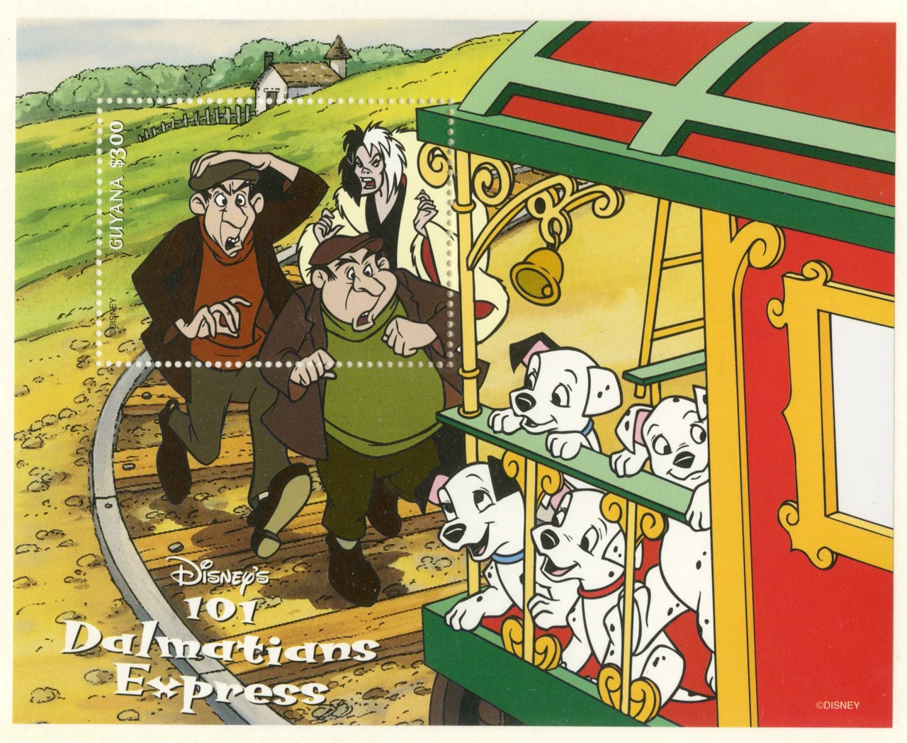 MDS155 - 1998 Disney's 101 Dalamation Express, Mint Souvenir Sheet, Guyana