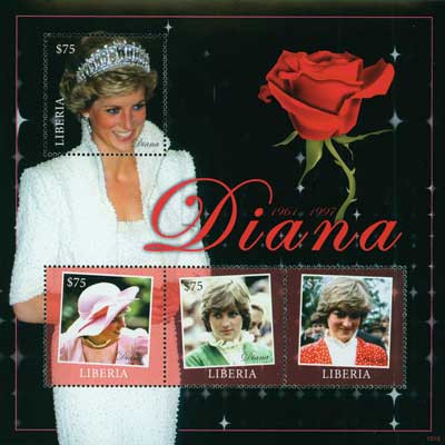 M10626 - 2010 Liberia Princess Diana 4v M
