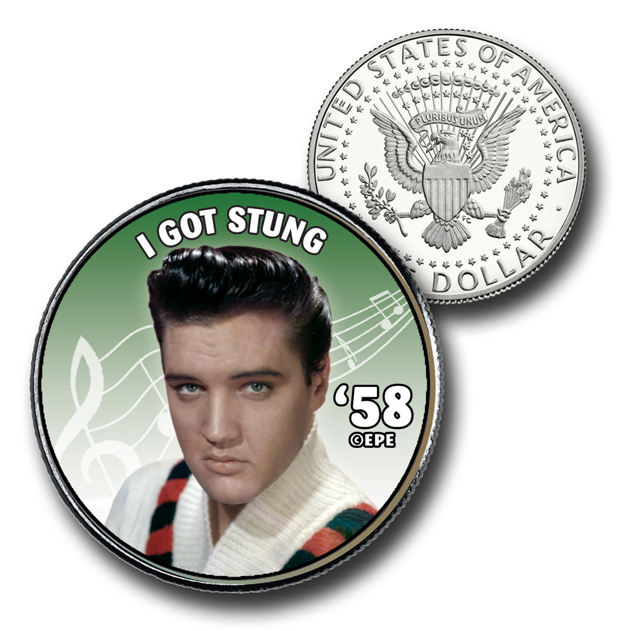 CNS2038 - Elvis Presley "I Got Stung" US Half Dollar Commemorative Coin