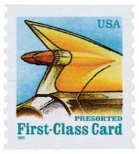 2908 - 1995 15c Auto Tail Fin, Blue 1995 - Mystic Stamp Company