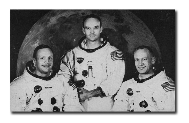 AC345 - Armstrong, Collins, Aldrin Apollo #11 Plain Photos