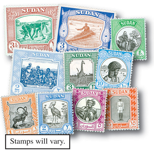 MP1906 - Sudan, 300 Different Stamps