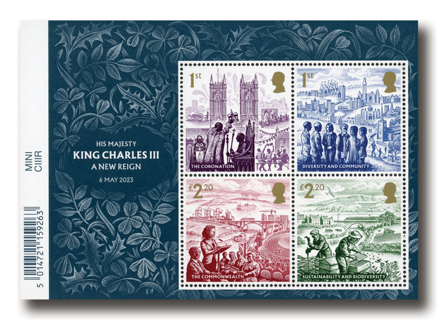 MFN499 - 2023 His Majesty King Charles III, A New Reign, May 6, 2023, Mint Sheetlet of 4, Great Britain
