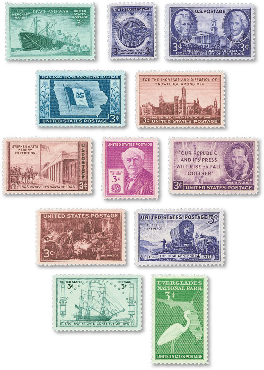 YS1946-47 - 1946-47 Commemorative Stamp Year Set