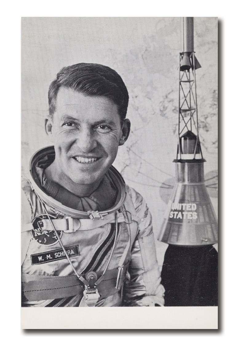 Wally Schirra 40 Years in Space 記念プレート AC341 - Wally Schirra Picture Cards w/Astronaut Suit, No Stamp