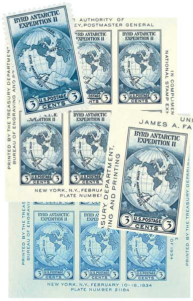 733//68 - 1933-35 Byrd Antarctic Expedition, Dark Blue, Set of 2