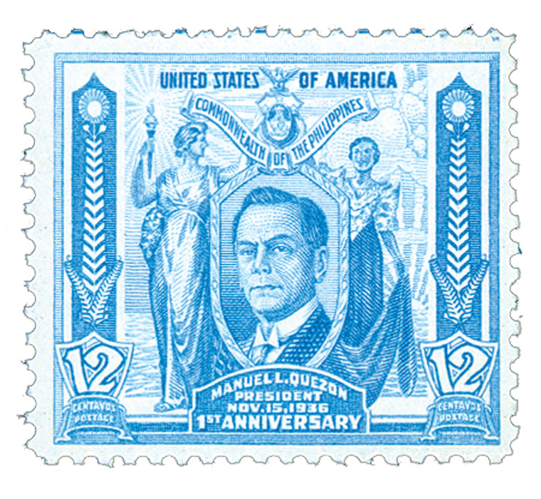 PH410 - 1936 12c President Manuel L. Quezon, Ultramarine, Commonwealth of the Philippines
