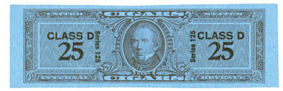 TC2640b - 1955, 25 Cigar Revenue Tax Stamps - Class D, Series 125