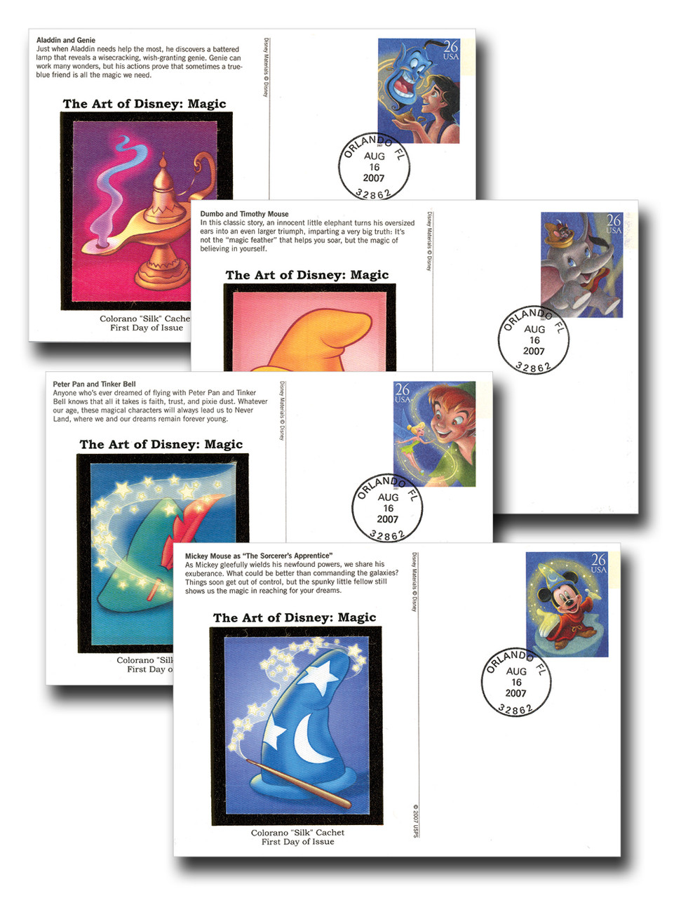 UX529-32 - 2007 26c Art of Disney Postcards