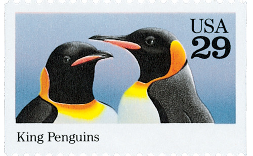 2708 - 1992 29c Wild Animals: King Penguins - Mystic Stamp Company