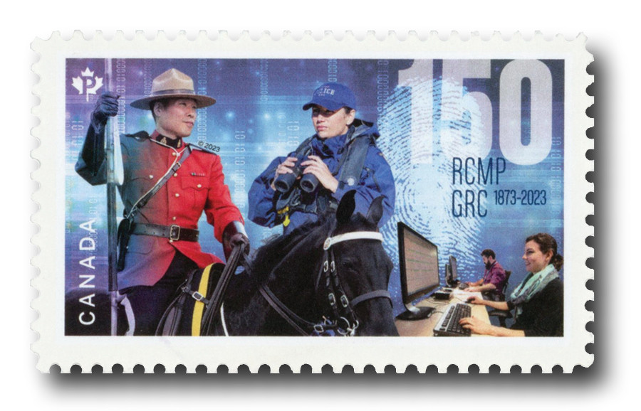 MFN533 - 2023 Domestic Rate Royal Canadian Mounted Police 150th Anniversary, 1 Mint Stamp, Canada