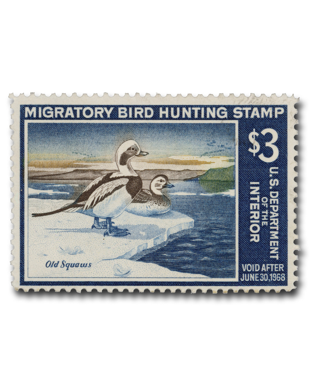 RW34 - 1967 $3.00 Federal Duck Stamp - Old Squaw Ducks
