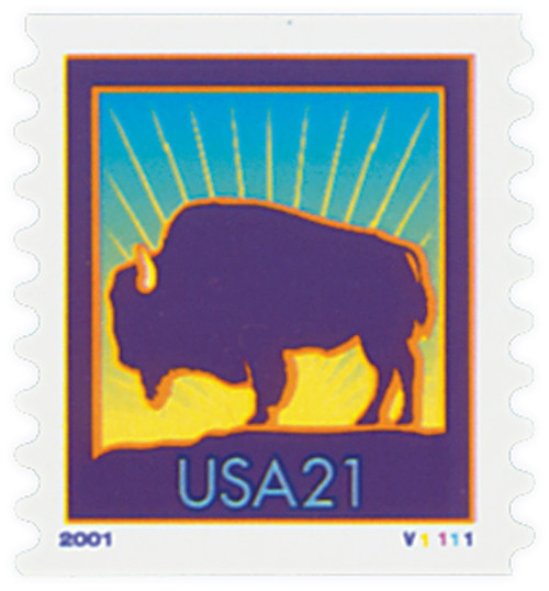 3475 - 2001 21c Bison, Coil - Mystic Stamp Company