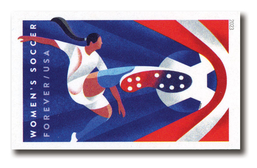 5754a - 2023 First-Class Forever Stamp - Imperforate Women's Soccer