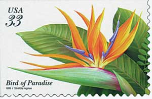 花卉39 3310 - 1999 33c Tropical Flowers: Bird of Paradise - Mystic Stamp