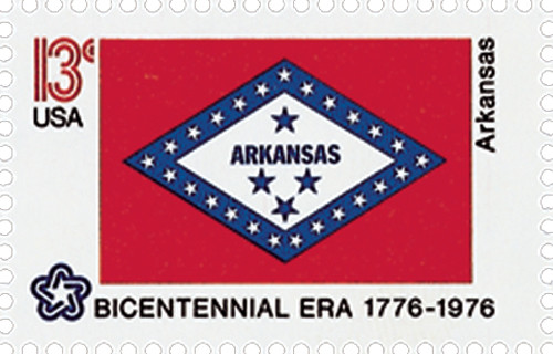 1657 - 1976 13c Bicentennial State Flags: Arkansas - Mystic Stamp