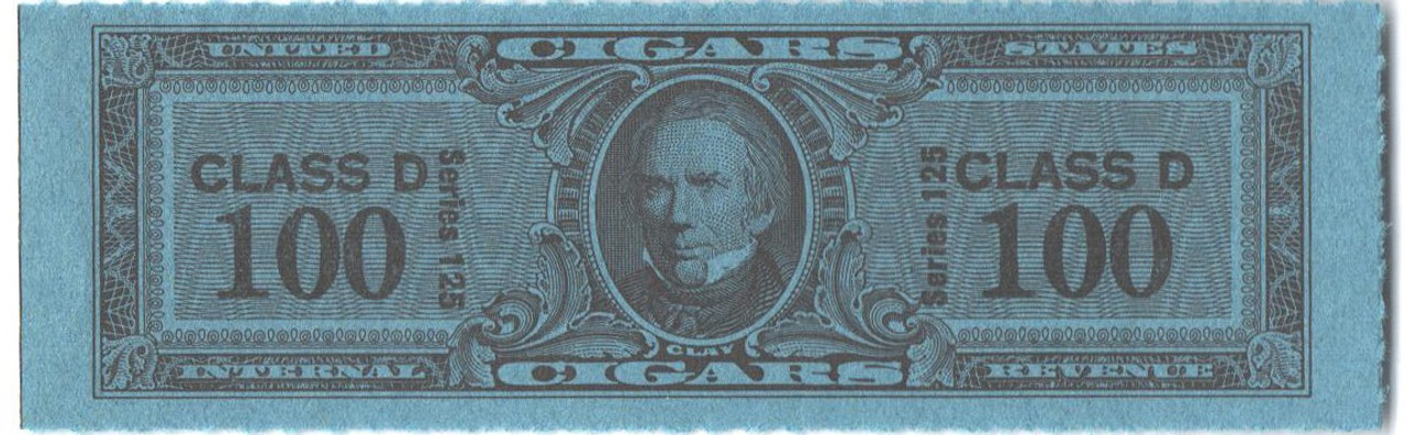 TC2642a - 1955, 100 Cigar Revenue Tax Stamps - Class D, Series 125