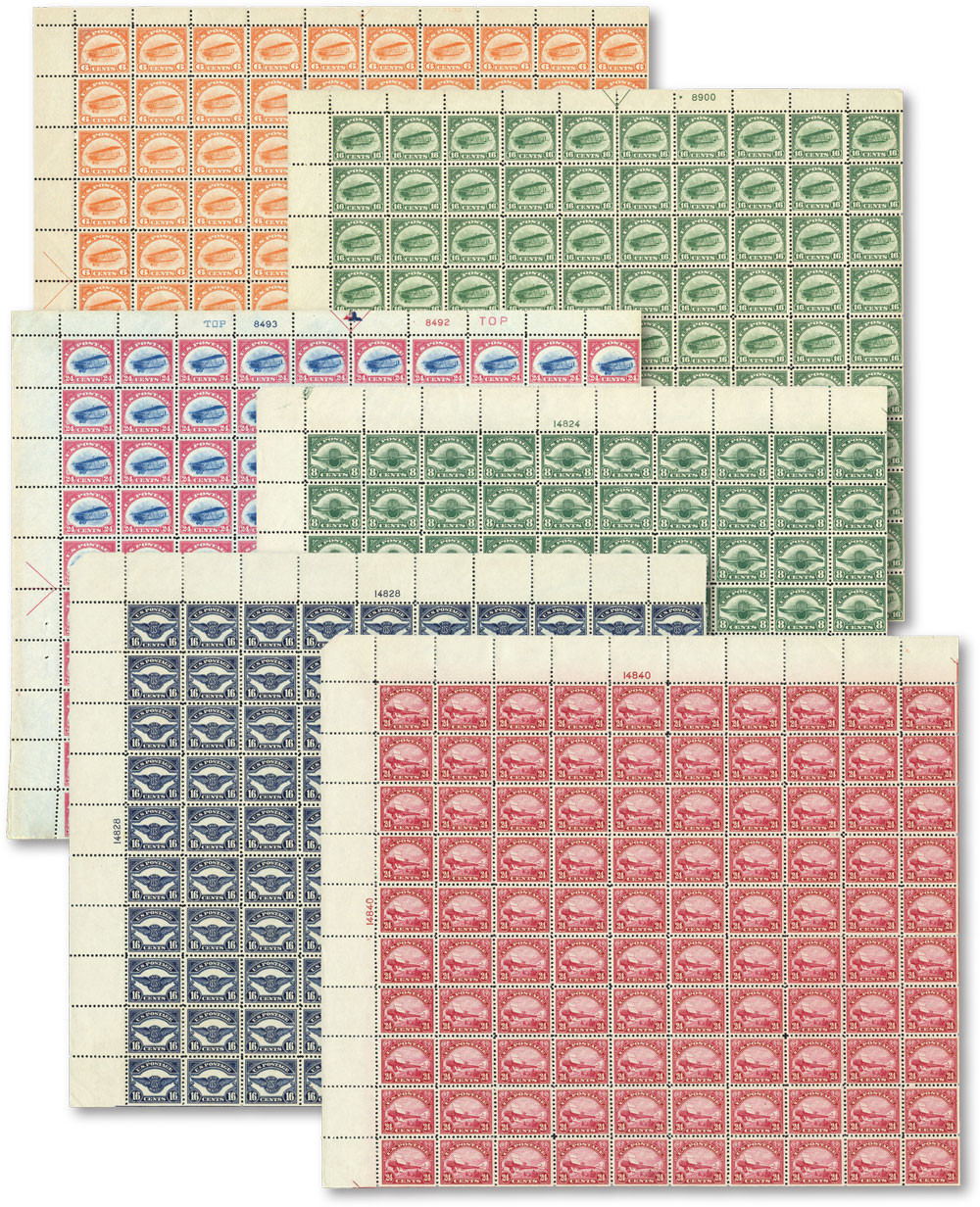 C1-6 offer - 1918-23 First Airmail Stamps, Complete Set of 6