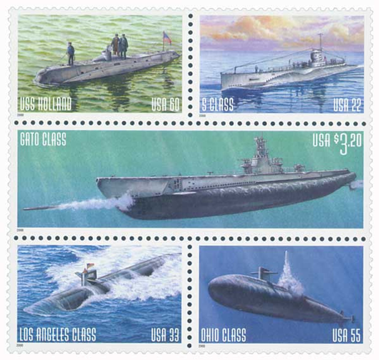 3373-77 - 2000 22c-$3.20 U.S. Navy Submarines