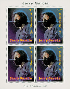 M8787 - 1997 Monserrat Portrait of Young Jerry Garcia Stamps