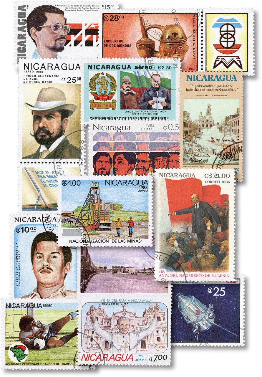 M12271 - SAVE 40% 290 Different Nicaragua Stamps