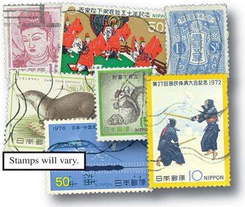 M3416 - Japan, 100 Different Stamps - Mystic Stamp Company