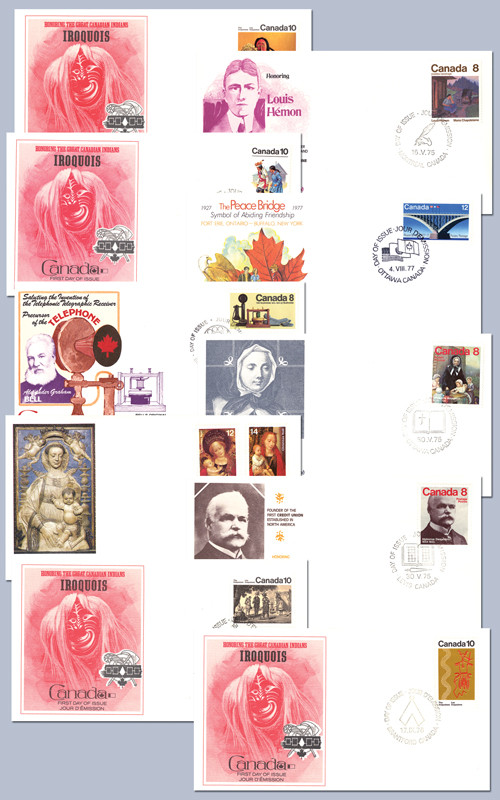 M11374 - Canada First Day Cover Collection, 10 Covers (collections may vary)