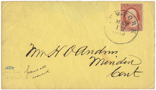 MA1623 - 1857 3c Washington #25 on Cover