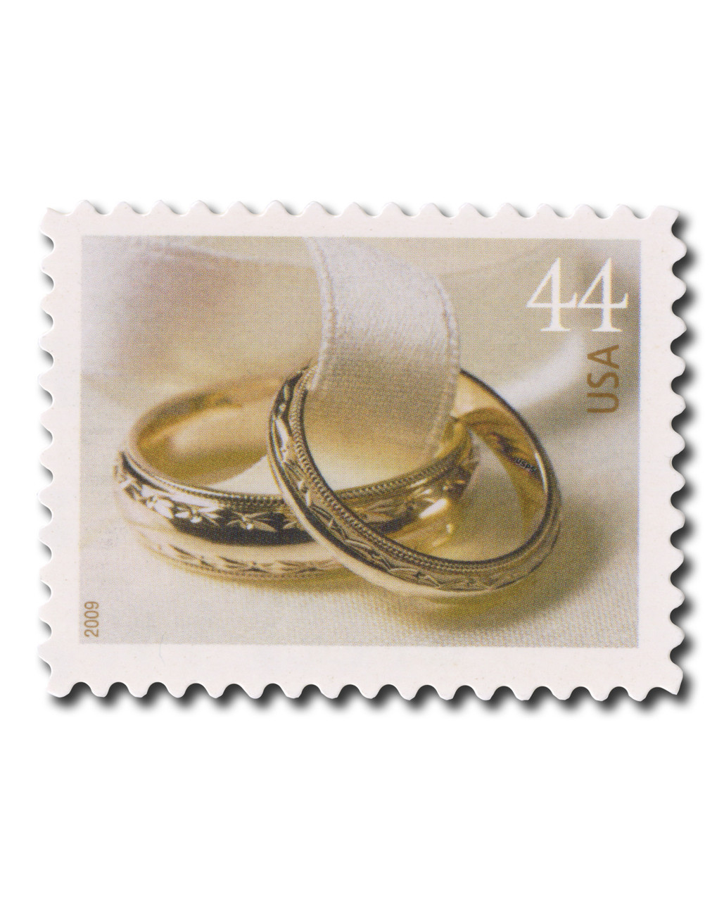 4397 - 2009 44c Wedding Series: Wedding Rings