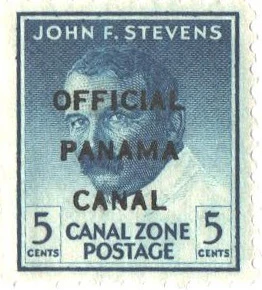 CZO9 - 1947 5c Canal Zone Official, John F. Stevens, Deep Blue, Overprint Type 1