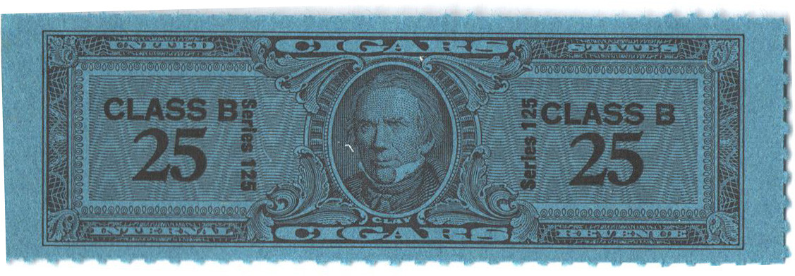 TC2614a - 1955, 25 Cigar Revenue Tax Stamp, Class B, Series 125