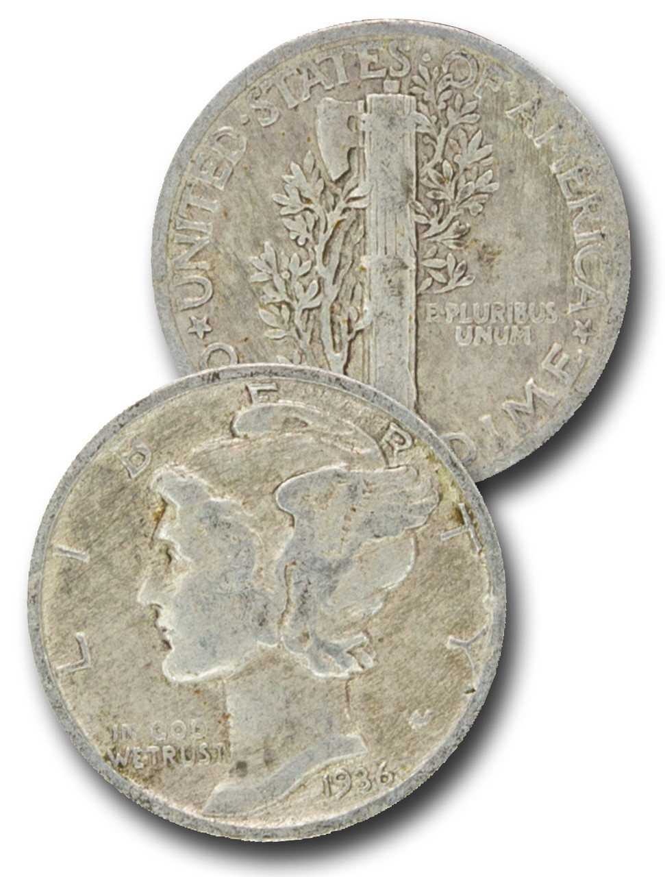 Dime トランプ CD-936 - 1936 Mercury Dime - Mystic Stamp Company
