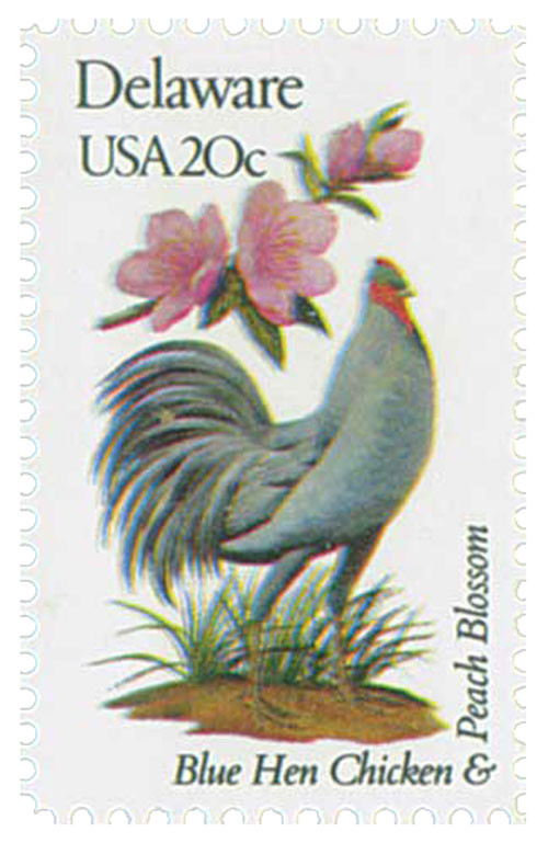 1960 - 1982 20c State Birds & Flowers: Delaware - Mystic Stamp Company