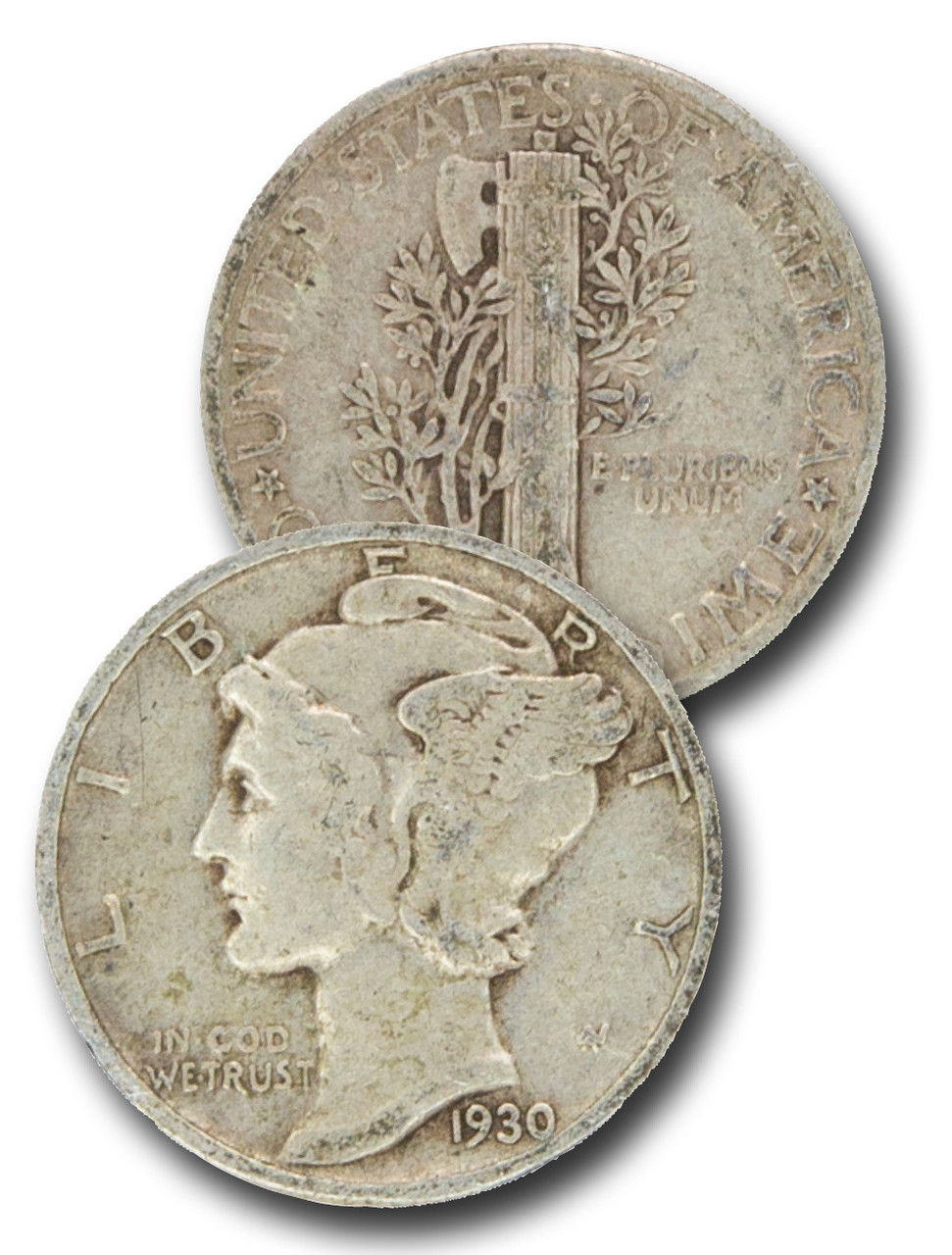 デスメティアーナ CD-930 - 1930 Mercury Dime - Mystic Stamp Company